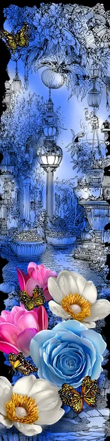 Free printable Christmas bookmarks of city outdoor Christmas decor